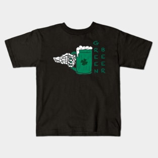 Skeleton Green Beer Kids T-Shirt